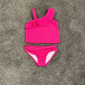 Wonder Nation Vibrant Pink Toddler Swimwear, Tankini